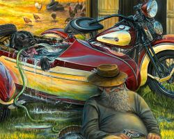 Motorcycle Artwork - Magazine Cover by Marc Lacourciere