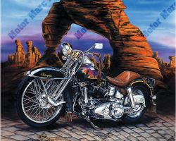 Motorcycle Artwork - Harley Davidson by Marc Lacourciere