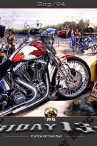 Motorcycle Artwork - Friday 13th by Marc Lacourciere