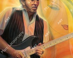 Eric Clapton Artwork - Portrait by Marc Lacourciere