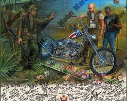 Motorcycle Artwork - Vietnam Series by Marc Lacourciere