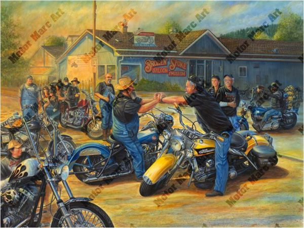 Motorcycle Artwork | Brotherhood Reunion | Sturgis Artwork | Motor Marc