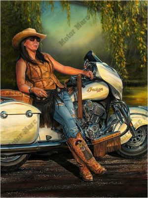 Motorcycle Artwork - Commissioned Painting by Marc Lacourciere