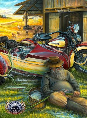 Motorcycle Artwork - Magazine Cover by Marc Lacourciere