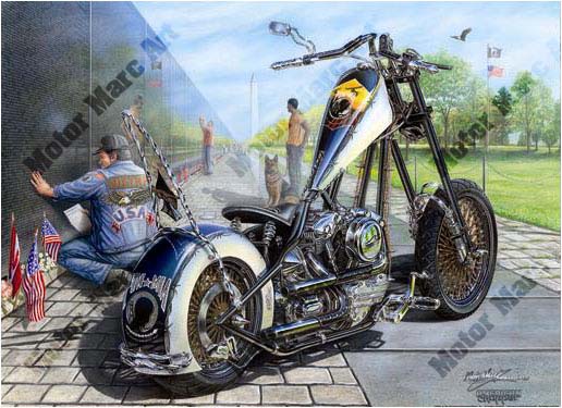 Motorcycle Artwork - Vietnam Series by Marc Lacourciere