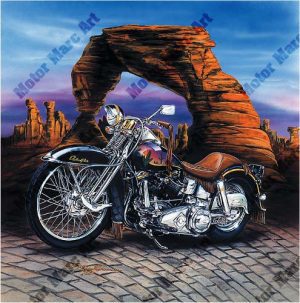 Motorcycle Artwork - Harley Davidson by Marc Lacourciere