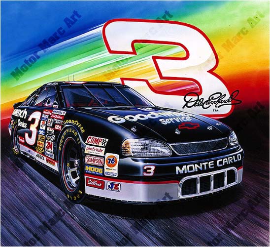 NASCAR Artwork | Dale #3 Power | Race Car Artwork | Motor Marc