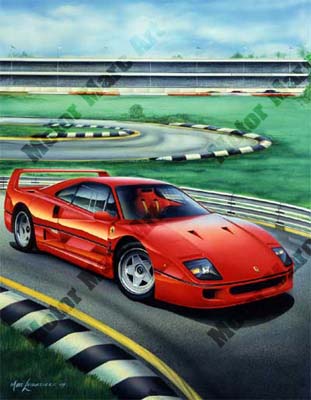 Ferrari Artwork by Marc Lacourciere