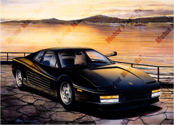 Exotic Car Artwork | Ferrari Sunset | Sports Car Artwork | Motor Marc
