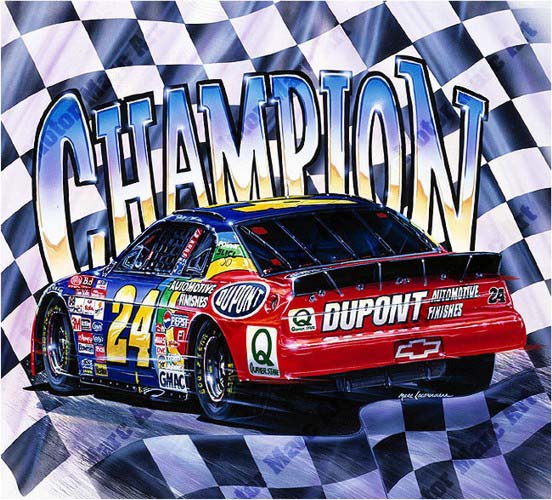 NASCAR Artwork - Jeff Gordon by Marc Lacourciere