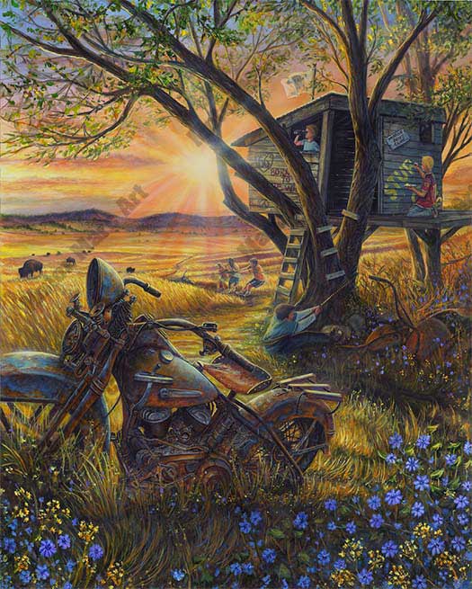 Motorcycle Paintings - Sturgis Series by Marc Lacourciere