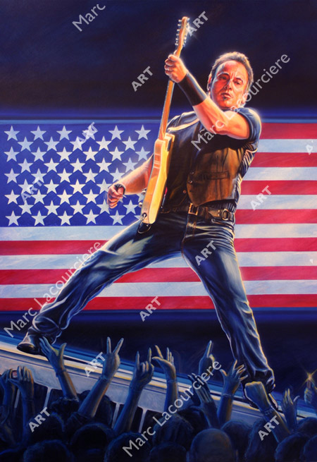 Bruce Springsteen Artwork - Portrait by Marc Lacourciere