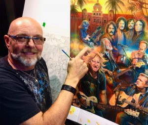 Eagles Rock Band Tribute Painting