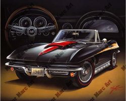 Corvette Artwork by Marc Lacourciere