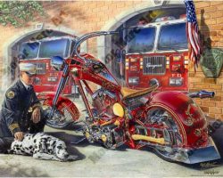 Motorcycle Paintings by Marc Lacourciere
