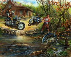 Motorcycle Artwork - Open Road Edition by Marc Lacourciere