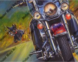Motorcycle Paintings Open Road Edition by Marc Lacourciere