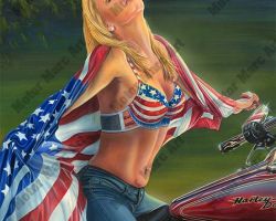 Motorcycle Paintings - Open Road Edition by Marc Lacourciere