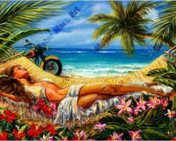 Motorcycle Artwork - High Seas Rally by Marc Lacourciere