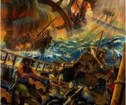 Motorcycle Paintings - High Seas Rally by Marc Lacourciere