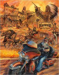 Motorcycle Paintings - Sturgis Series by Marc Lacourciere