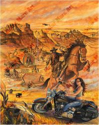 Motorcycle Paintings - Sturgis Series by Marc Lacourciere