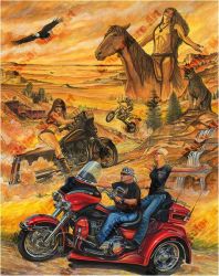 Motorcycle Paintings - Sturgis Series by Marc Lacourciere