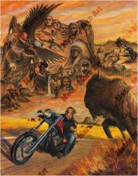 Motorcycle Artwork - Sturgis Series by Marc Lacourciere