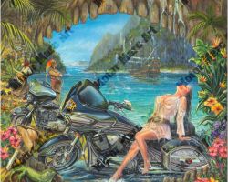 Motorcycle Artwork - High Seas Rally by Marc Lacourciere