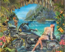 Motorcycle Artwork - High Seas Rally by Marc Lacourciere