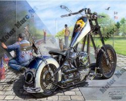 Motorcycle Artwork - Vietnam Series by Marc Lacourciere
