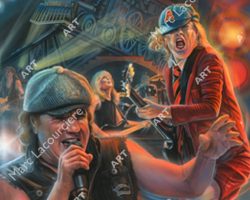 AC/DC Artwork - Portrait by Marc Lacourciere