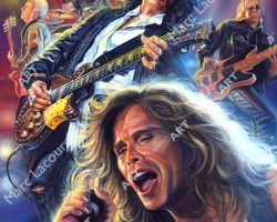 Aerosmith Artwork - Portrait by Marc Lacourciere