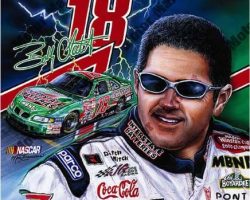 NASCAR Artwork - Bobby Labonte by Marc Lacourciere