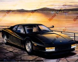Ferrari Artwork by Marc Lacourciere