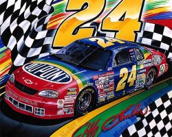 NASCAR Artwork - Jeff Gordon by Marc Lacourciere