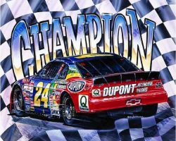 NASCAR Artwork - Jeff Gordon by Marc Lacourciere