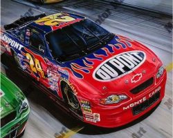 NASCAR Artwork - Jeff Gordon by Marc Lacourciere