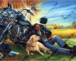 Motorcycle Paintings by Marc Lacourciere