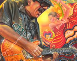 Carlos Santana Artwork - Portrait by Marc Lacourciere