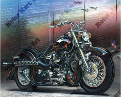 Motorcycle Artwork - Vietnam Series by Marc Lacourciere