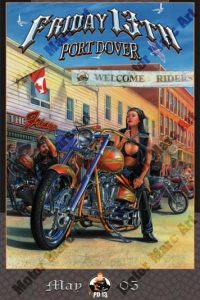 Motorcycle Artwork - Friday 13th by Marc Lacourciere