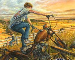 Motorcyle Paintings - Sturgis Series by Marc Lacourciere