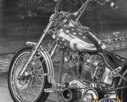 Motorcycle Paintings - Vietnam Series by Marc Lacourciere