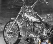 Motorcycle Paintings - Vietnam Series by Marc Lacourciere